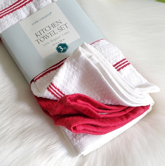 3 Pcs Kitchen Towel 100% Ringspun Cotton - Picture 2 of 4